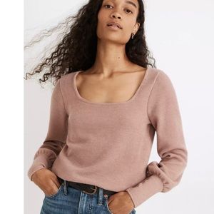 NWT Madewell Ottoman Rib Square Neck Top